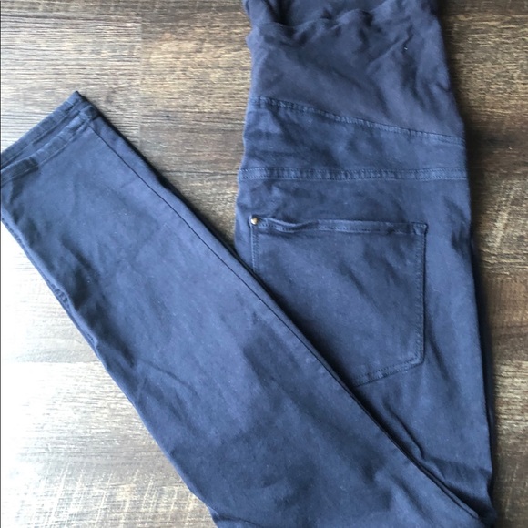 Maternity Blue jeggings Pants over the belly - Picture 4 of 6
